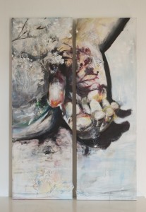 Acryl, 2015 tweemaal 30 x 100 cm