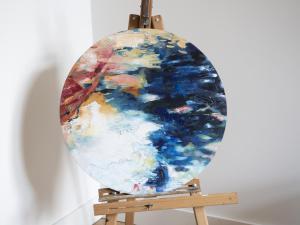 [sold]No titleOil paint on canvas, 2023diameter: 60 cm